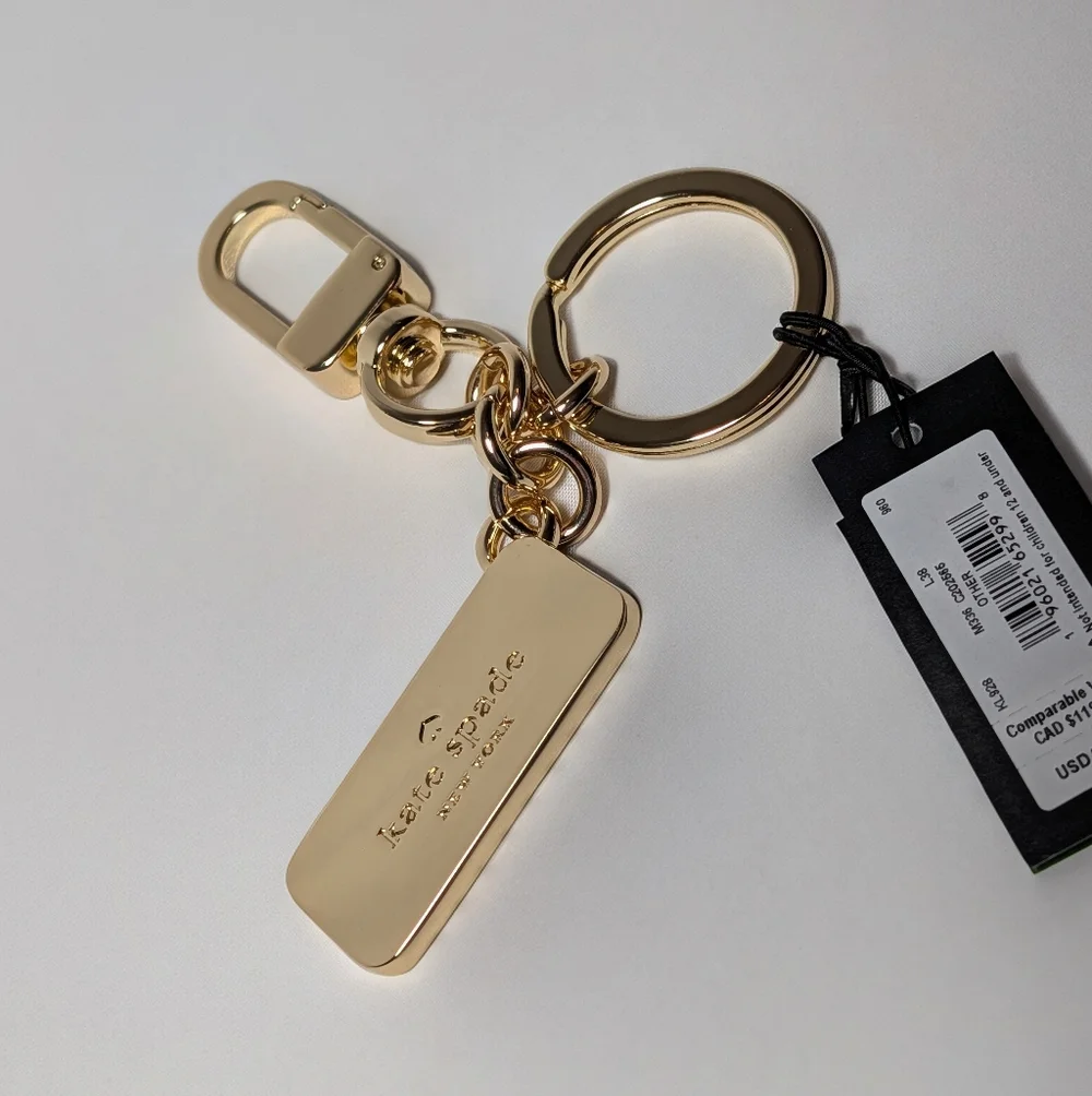 ✨ Kate Spade New York Camera Keychain / Bag Charm – Gold Tone